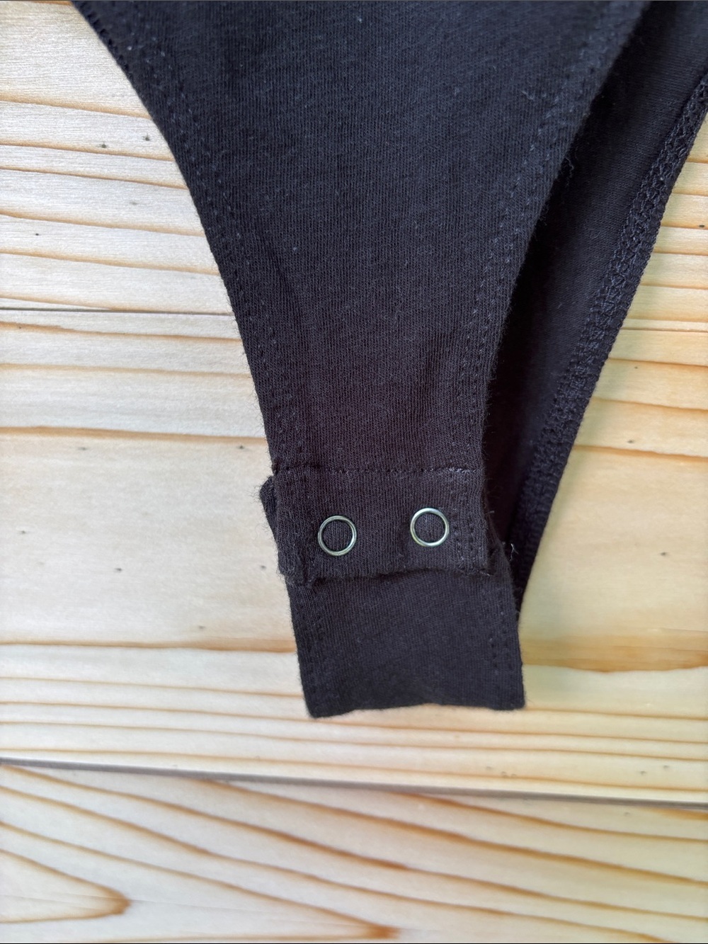 Z Supply Black Scoop Neck Bodysuit Size Medium Cotton Blend - Picture 4 of 5